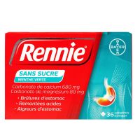 Rennie menthe verte comprimés sans sucre - 36 comprimés