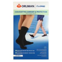 FeetPad chaussettes confort et protection noires pieds diabétiques taille 4