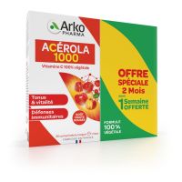 Azinc Acérola 1000 vitamine C 2x30 comprimés
