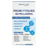 Probiotiques 40 milliards flore intestinale 14 gélules
