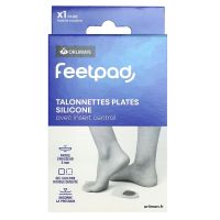 FeetPad 2 talonnettes plates silicone modèle bilatéral taille 4