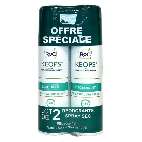 Keops déodorant spray sec 2x150ml