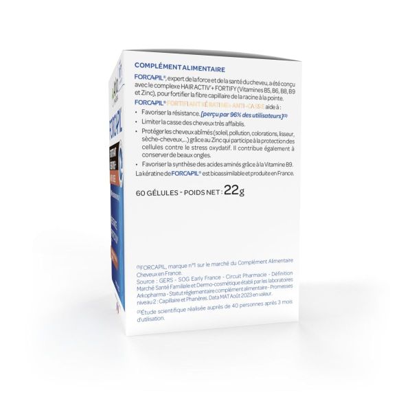 Forcapil fortifiant Kératine+ anti-casse 60 gélules
