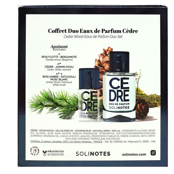 Coffret Cèdre eau de parfum 50ml + spray 15ml offert