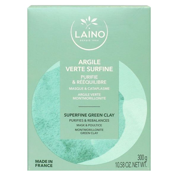 Argile verte surfine purifie et équilibre 300g