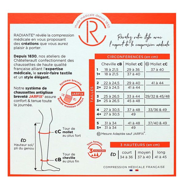 Jarfix chaussettes Qoton noir moyen taille 3