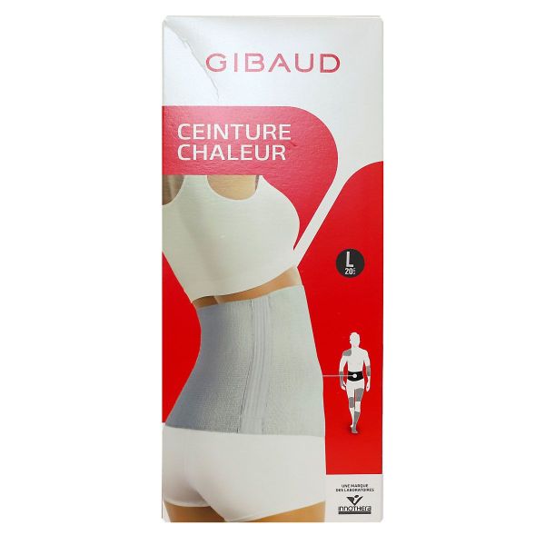 Ceinture chauffante gris anthracite taille Large hauteur 20cm