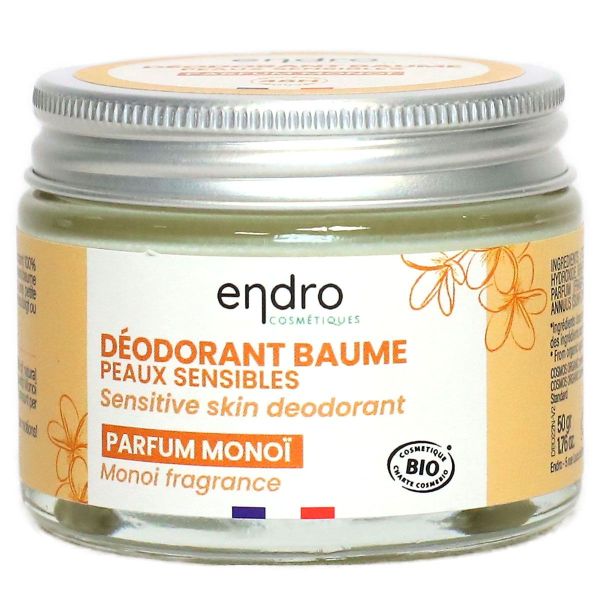 Déodorant baume peaux sensibles senteur monoi 50g