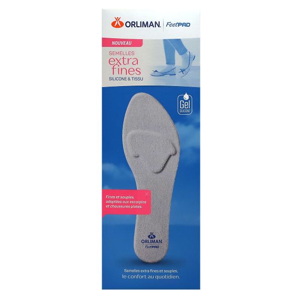 FeetPad semelles extra-fines femme gel silicone et tissu taille 37/39