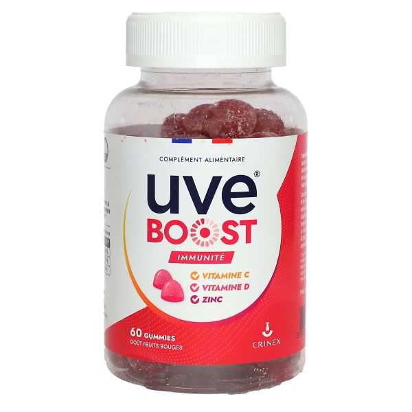 UVE Boost immunité vitamines C - D et zinc 60 gummies