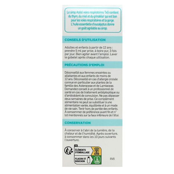 Azéol sirop bien-être respiratoire 75ml