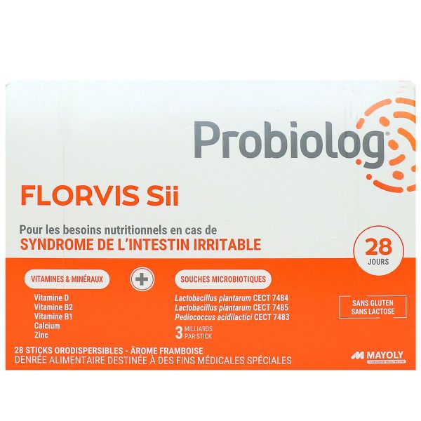Florvis i3.1 syndrome de l'intestin irritable sans gluten sans lactose 28 sticks