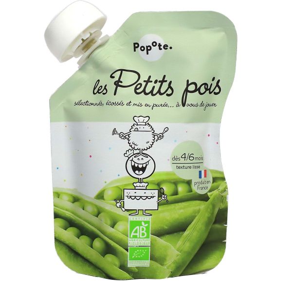 Les petits pois gourde purée bio dès 4-6 mois 120g