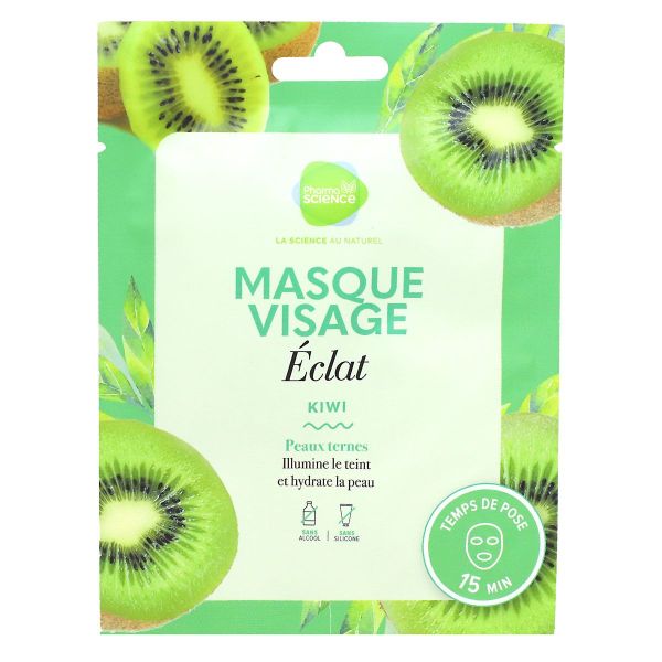 Masque visage éclat kiwi premières cernes