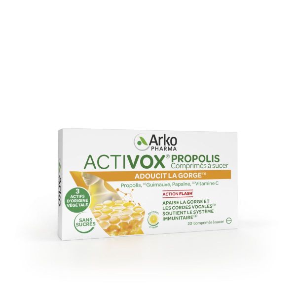 Activox propolis miel citron 20 comprimés