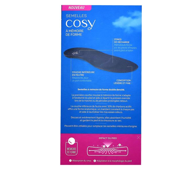 FeetPad Cosy semelles à mémoire de forme femme taille 37/38