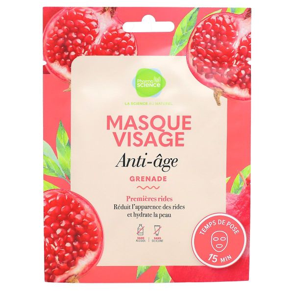 Masque visage anti-âge grenade premières rides