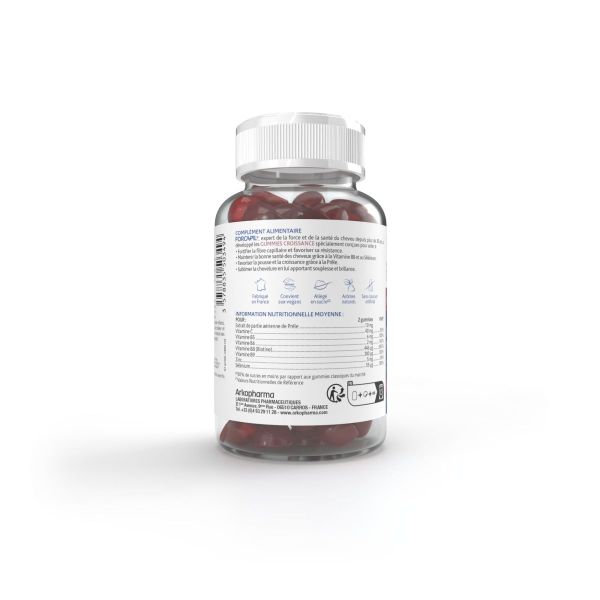 Forcapil Croissance pousse brillante cheveux ongles 60 gummies