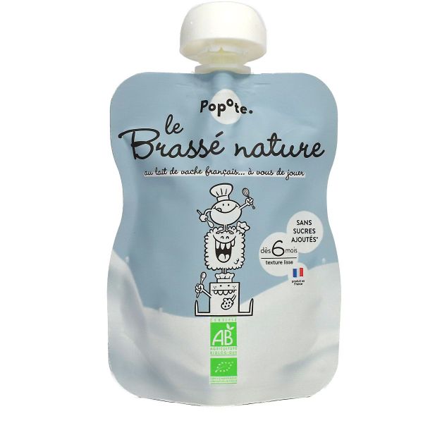 Le brassé nature gourde purée bio dès 6 mois 100g