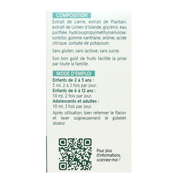 Sirop toux et gorge sans sucre 120ml