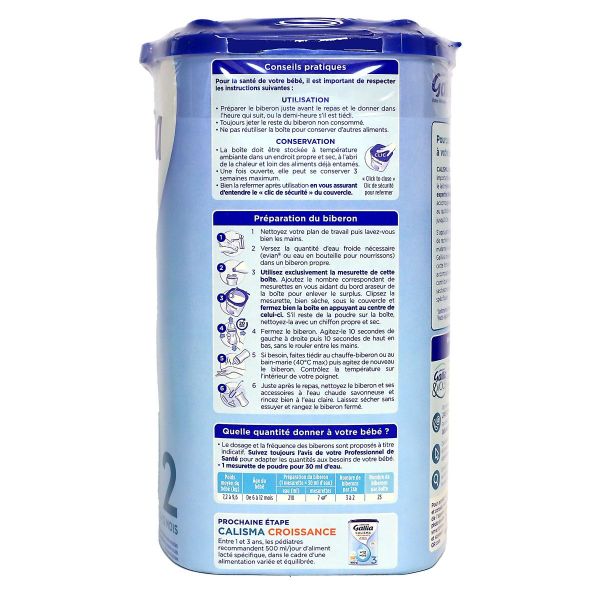 Calisma 2 lait 2ème 6-12 mois 500g