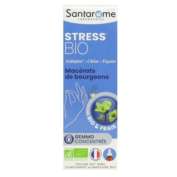 Stress macérats de bourgeons aubépine chêne figuier 30ml