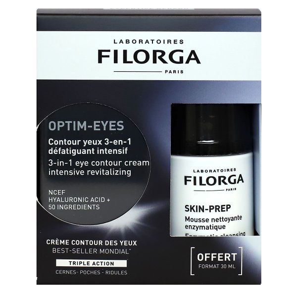 Optim-Eyes contour des yeux 3en1 15ml + Skin-Prep mousse 30ml offerte