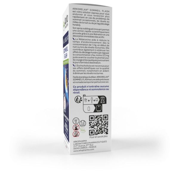 Arkorelax sommeil flash spray 20ml