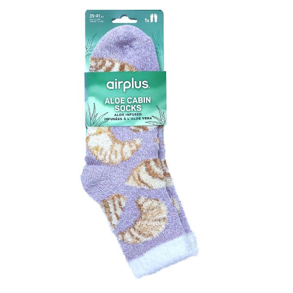 Chaussettes hydratantes croissants gris taille 35-41
