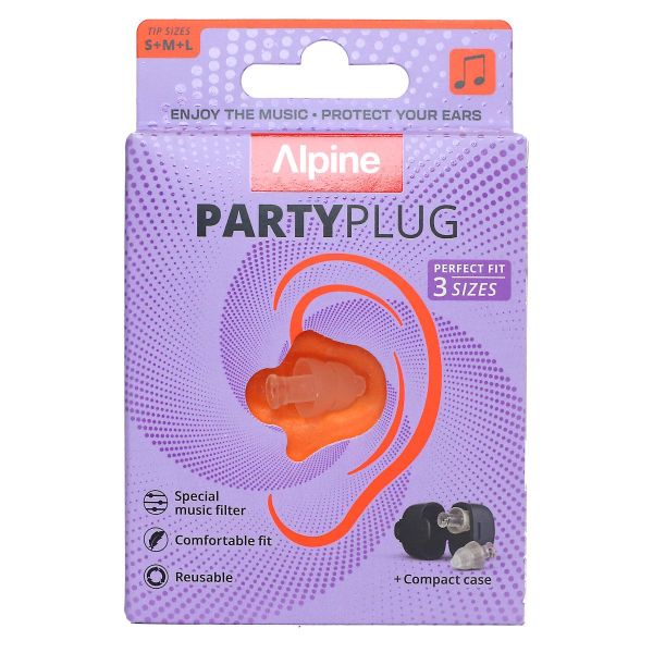 PartyPlug bouchons d'oreille 3 tailles S-M-L protections auditives