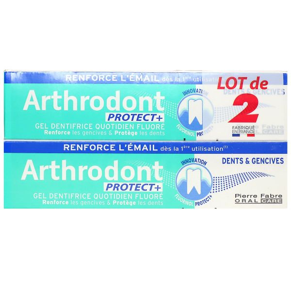 Protect+ gel dentifrice quotidien fluoré 2x75ml