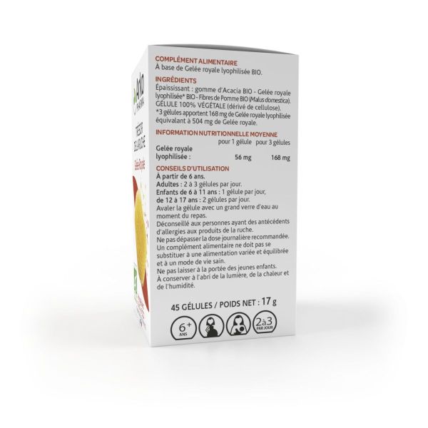 Arkogélules gelée royale 45 gélules bio