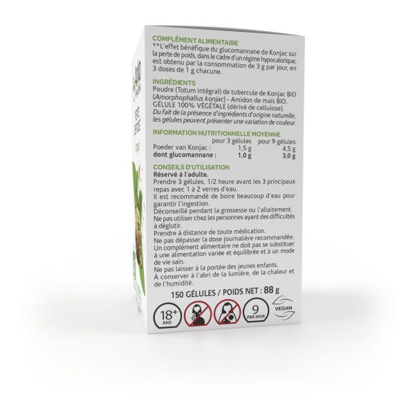Arkogélules konjac bio perte de poids 150 gélules