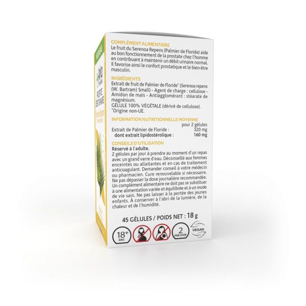 Arkogélules prostate début urinaire palmier de Floride 45 gélules