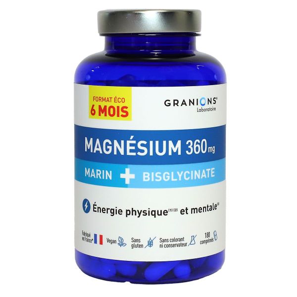 Magnesium marin 360mg + Bisglycinate 234g