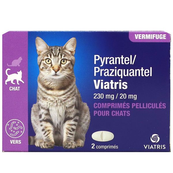Vermifuge Pyrantel chat 2 comprimés