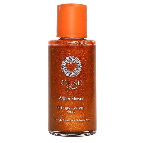 Amber Flower huile Glow pailletée 100ml