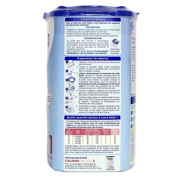 Calisma Relais 1 lait 0-6 mois 800g