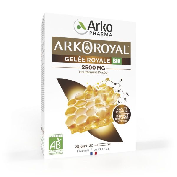 Arkoroyal gelée royale 2500mg bio 20 ampoules