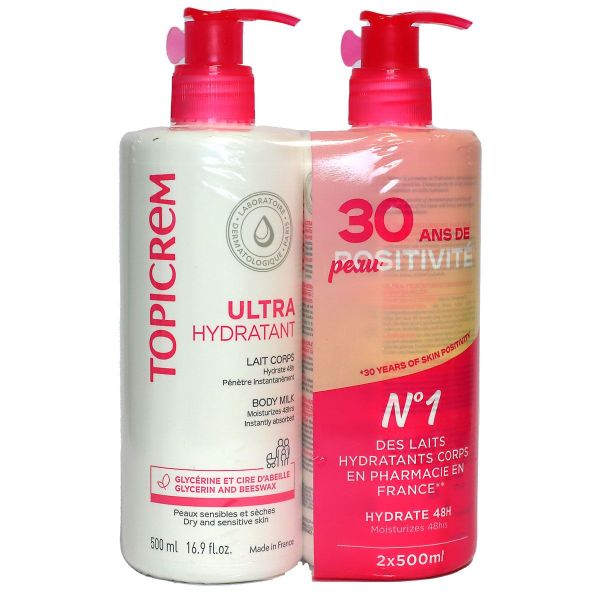 Lait corps ultra hydratant 2x500ml