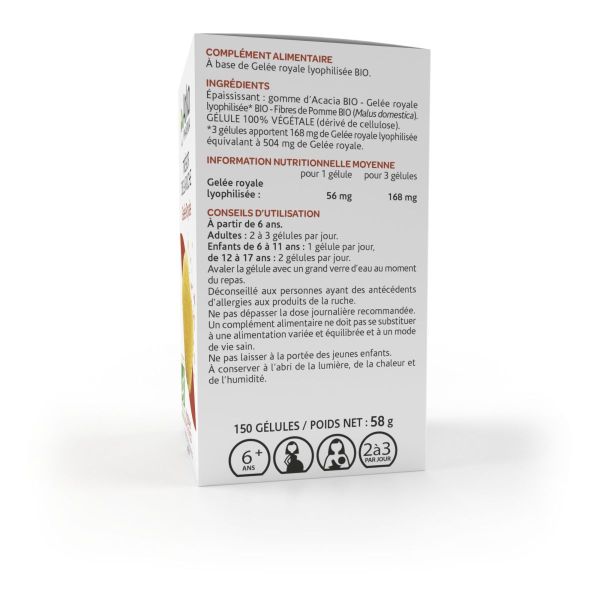 Arkogélules gelée royale 150 gélules bio