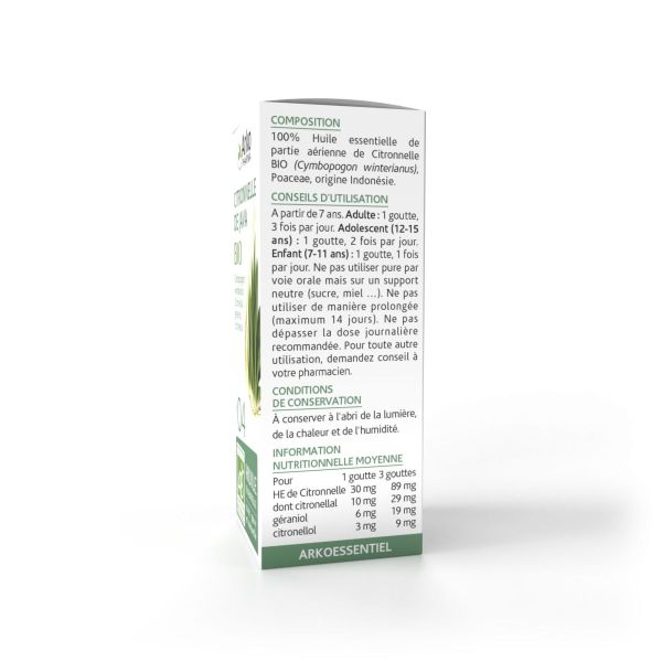 Huile essentielle n°04 citronnelle de Java 10ml