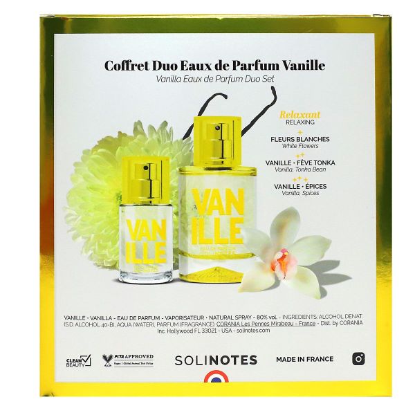 Coffret Vanille eau de parfum 50ml + spray 15ml offert