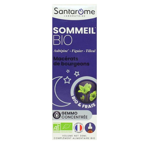 Sommeil bourgeons bio et frais aubépine figuier tilleul 30ml