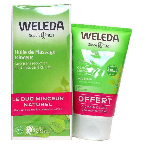 Huile de massage minceur au bouleau 200ml + Pearl Scrub creme 150ml offerte