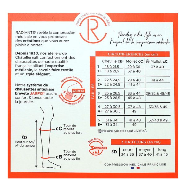 Jarfix chaussettes détente noir moyen taille 3