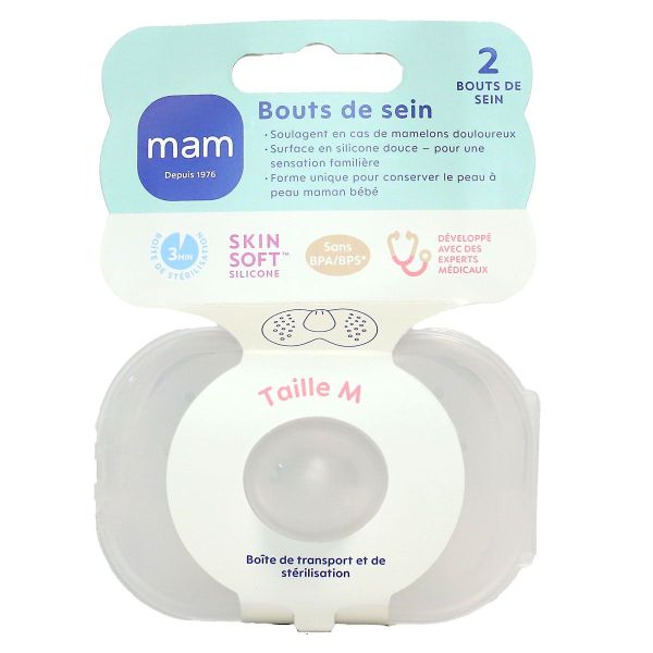 2 boutes de sein silicone taille Medium