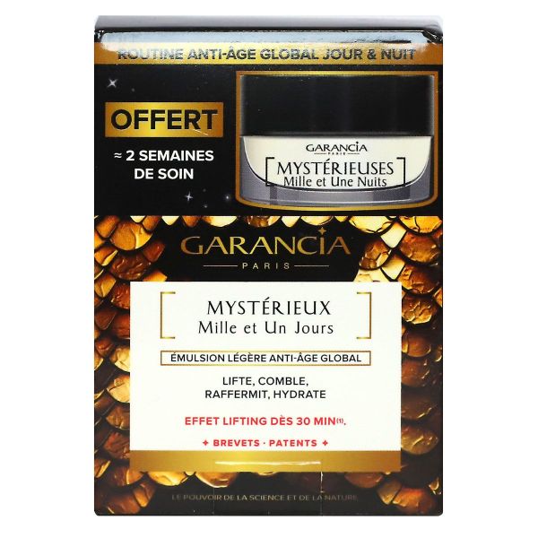 Mysterieux 1001 jours emulsion jour 30ml + 1001 nuits creme nuit anti-âge 10ml offert
