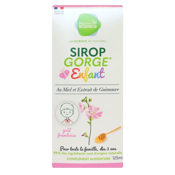 Sirop gorge enfant miel et extrait de guimauve dès 3 ans 125ml