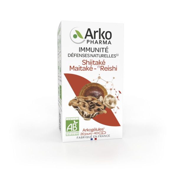 Arkogélules Shiitake Maitake Reishi bio 40 gélules
